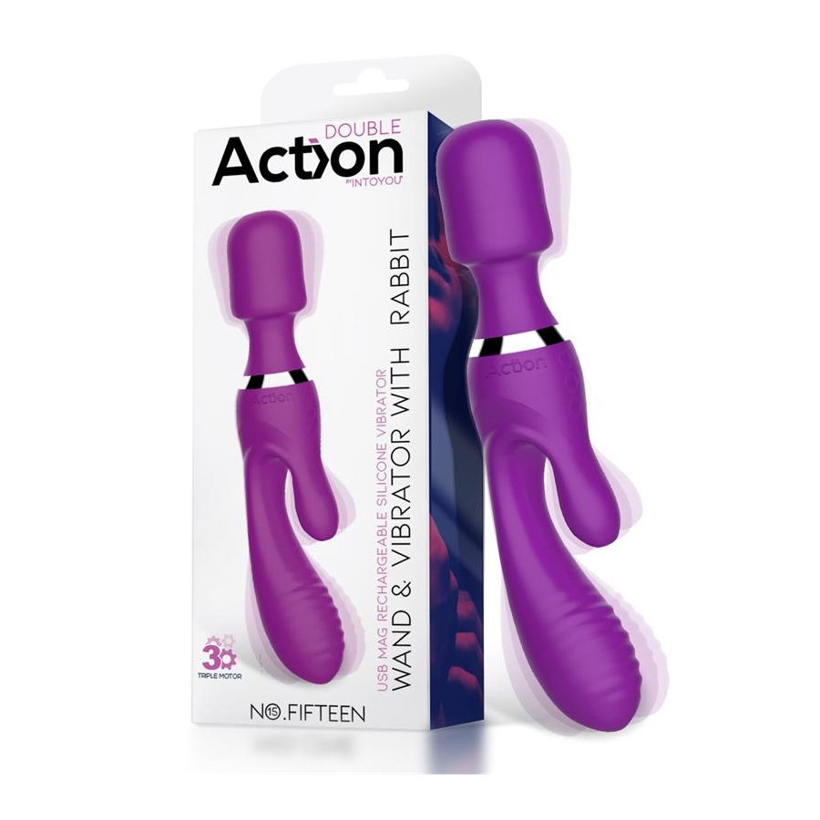 Miniature : Vibro et Wand Fifteen Action Violet