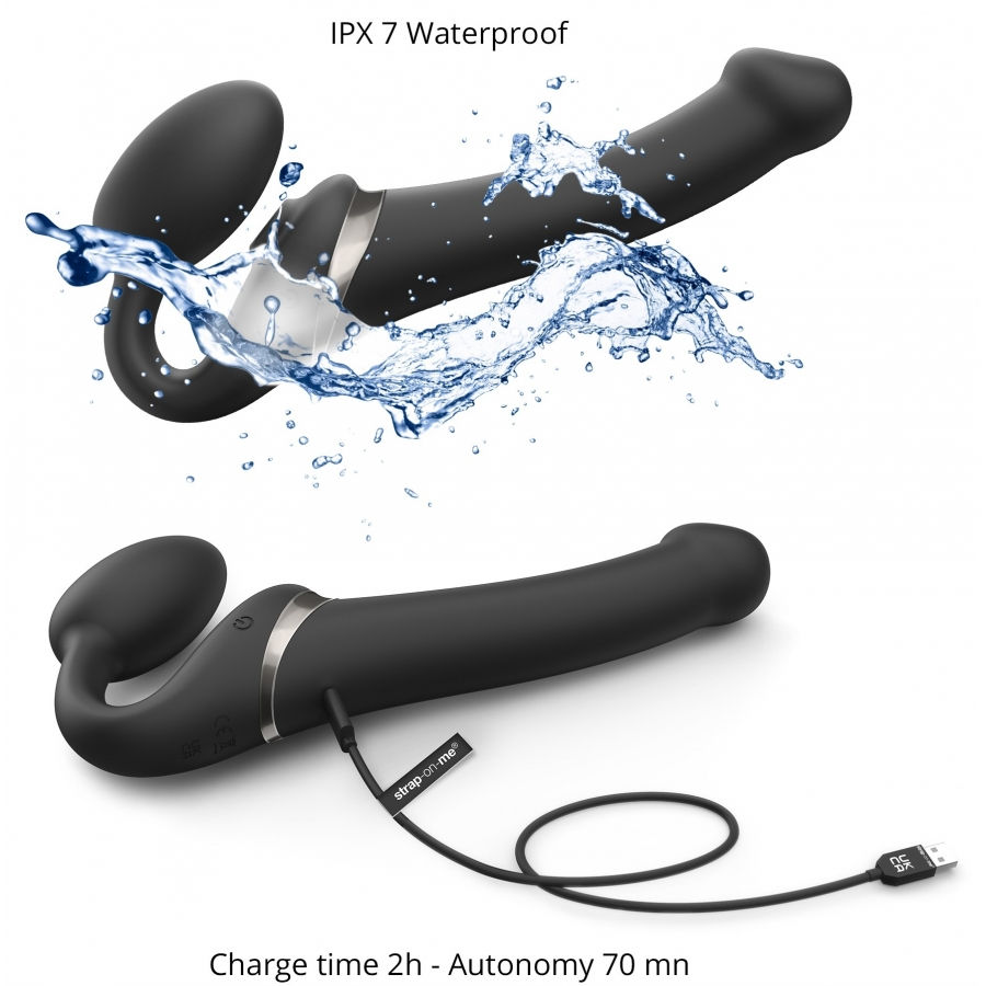 Miniature : Dildo Multi Orgasm Strap-On-Me L 15.5 x 4.2cm Noir