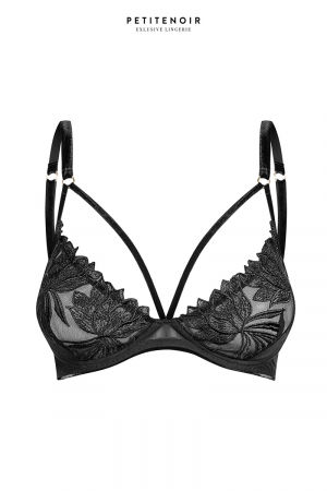Miniature : Soutien-gorge plongeant tulle et broderies