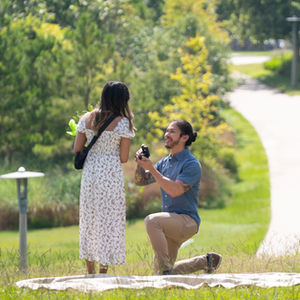 Surprise Proposal Photography Portfolio – Buffalo Bayou Park – Houston, TX