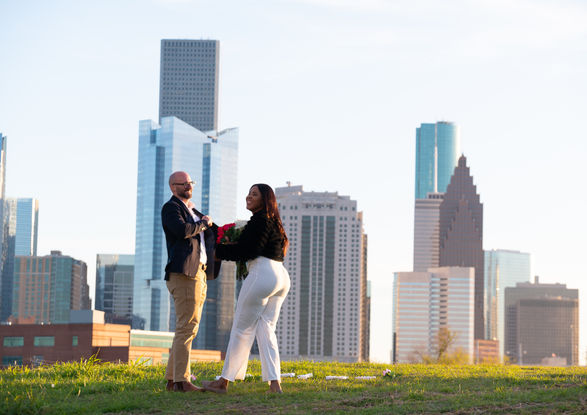 Downtown Houston Proposal Photographer