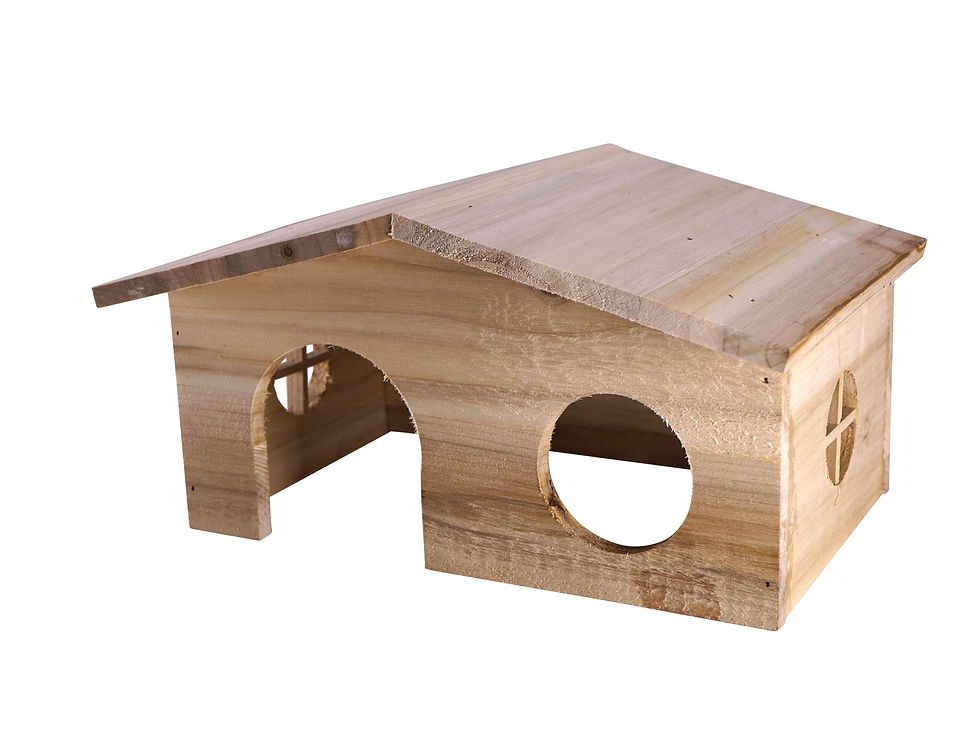 Maisonette Rongeur/Lapin Hali Bois 28 cm