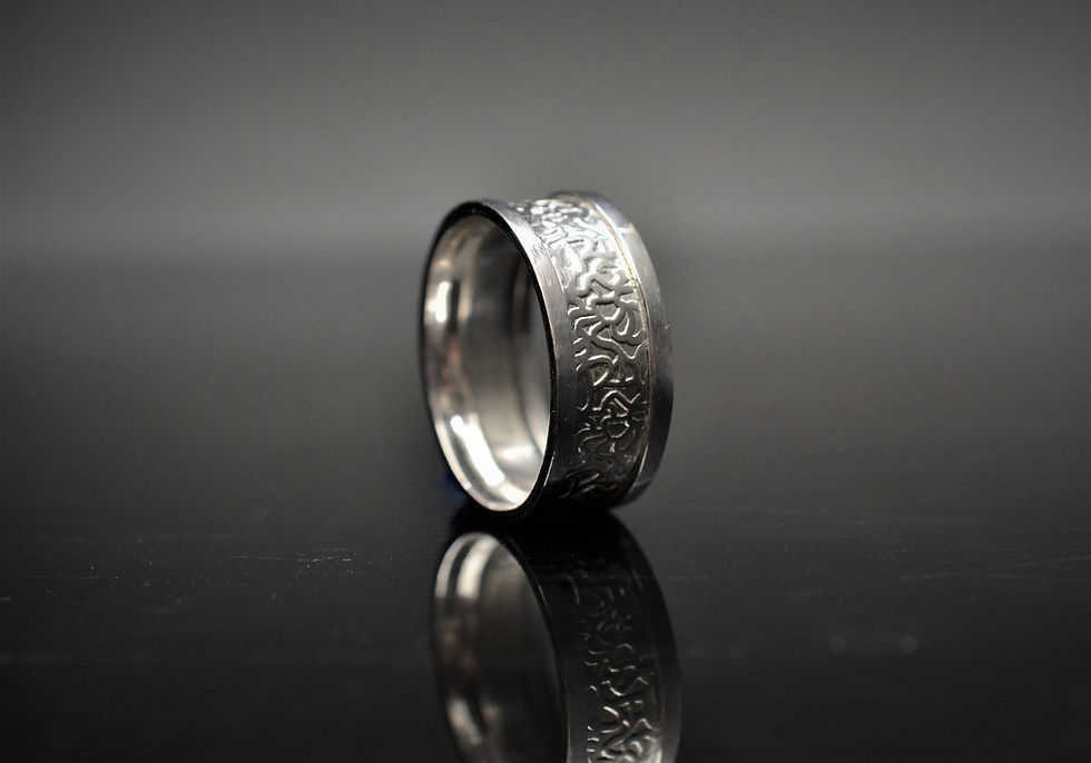 Band Texture Gold Ripple Textured Band in Gold | allisonmetalworks