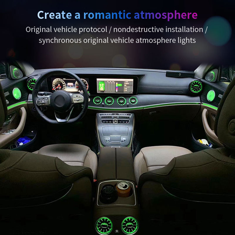 Thumbnail: Auto Led Interior Air Conditioning Turbine Air Vent 64 Colors Ambient Lights for