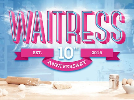 Waitress promo imagery features logo and baking stuff