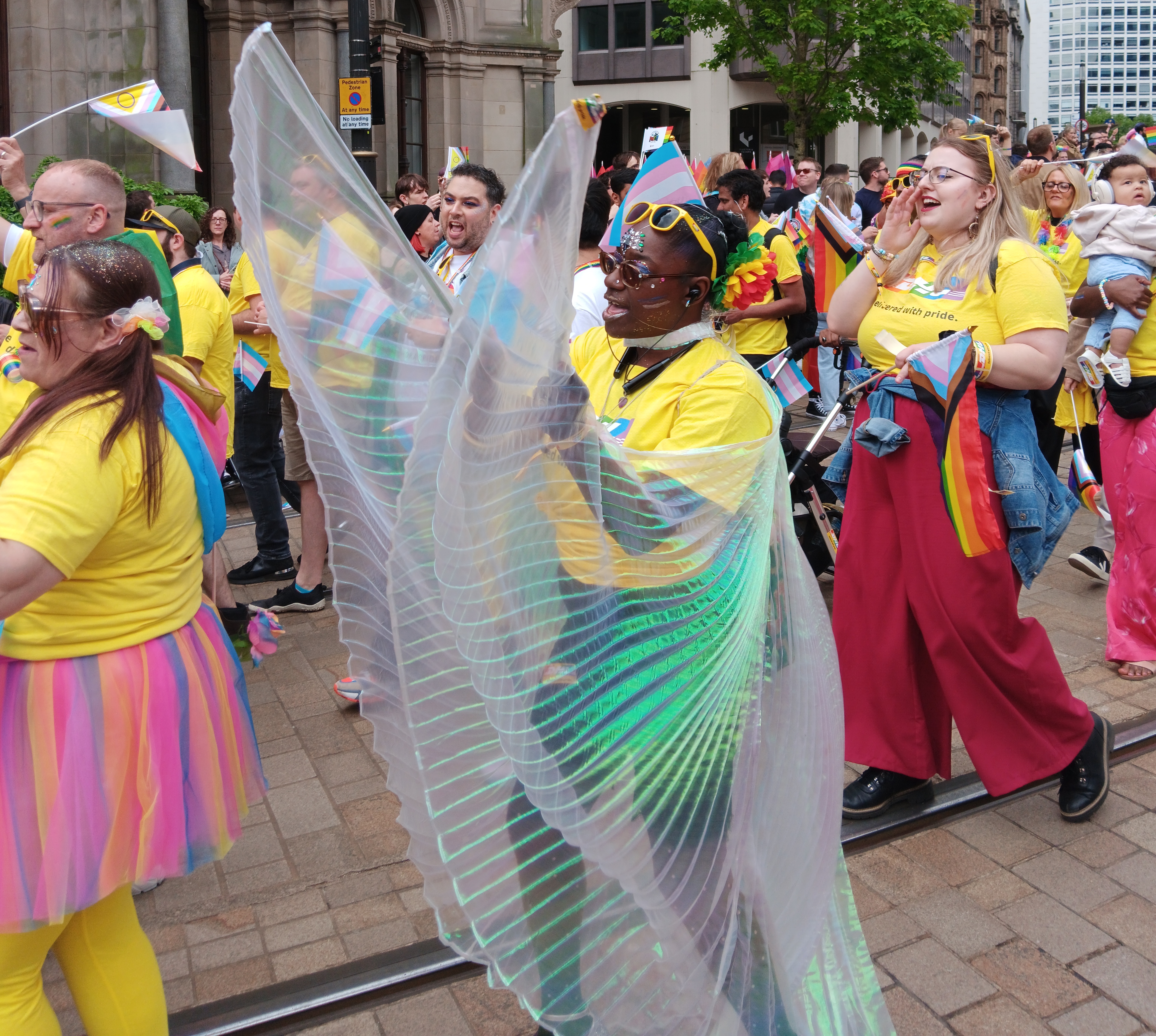 Pride Parade person with wings
