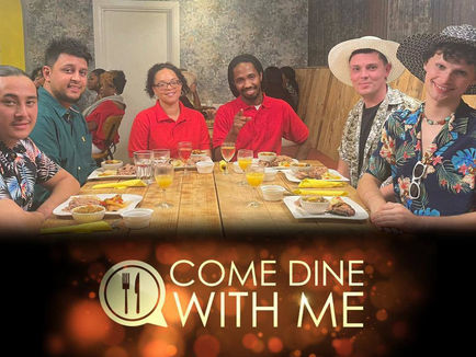 Promo from Come Dine With Me featuring the three pairs competing