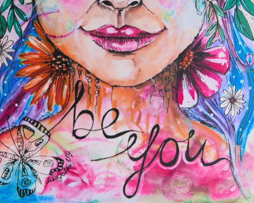 Thumbnail: Empowering Art Print 'Be You' on Recycled Paper