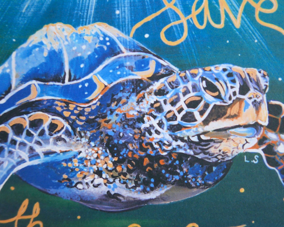 Thumbnail: copy of Dolphin 'Save The Sea' Art Print