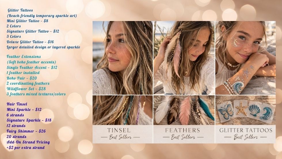 Fairy Atelier - Glitter Tattoos, Feathers, Tinsel