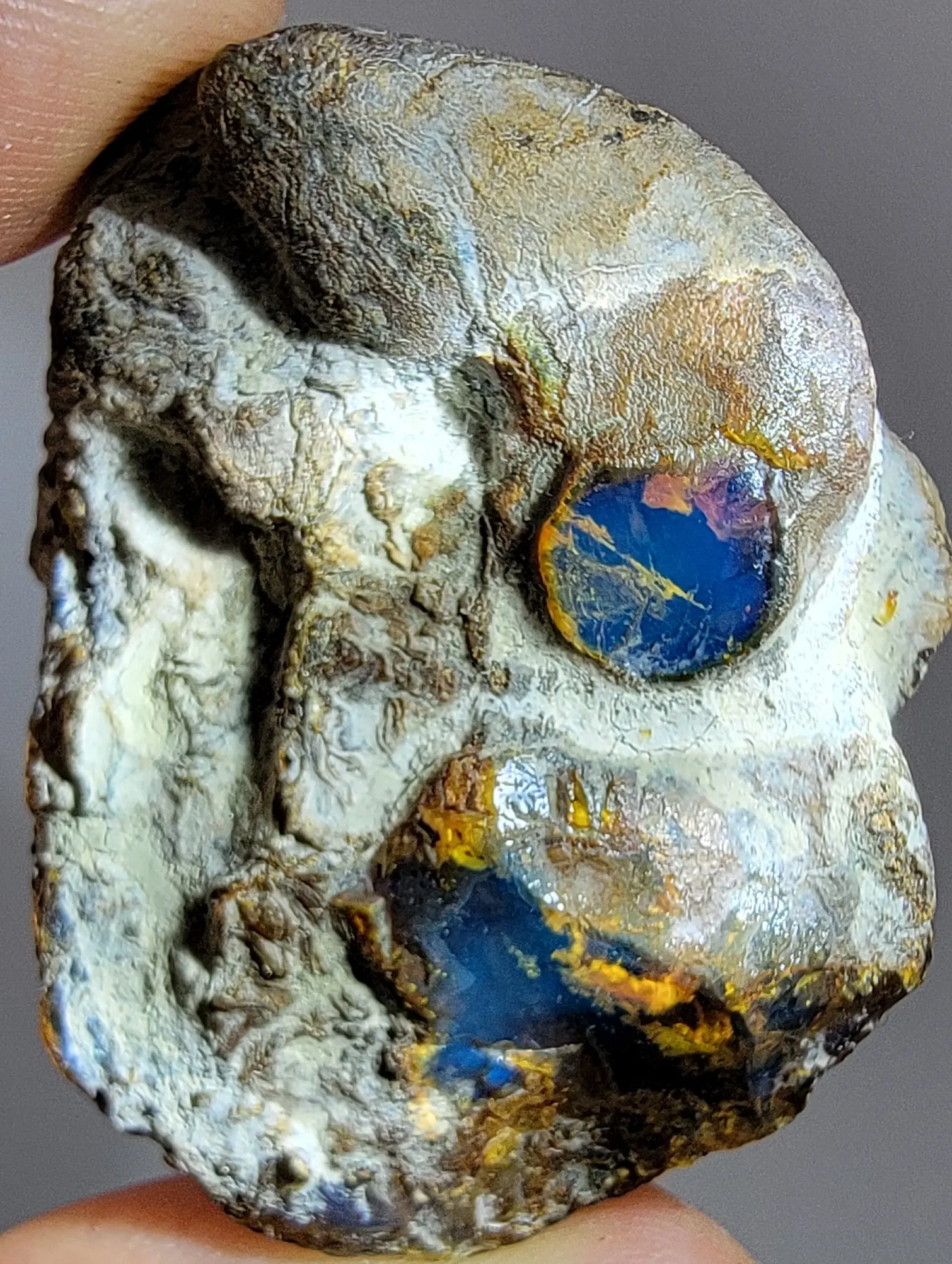 One piece of raw Blue Dominican Amber