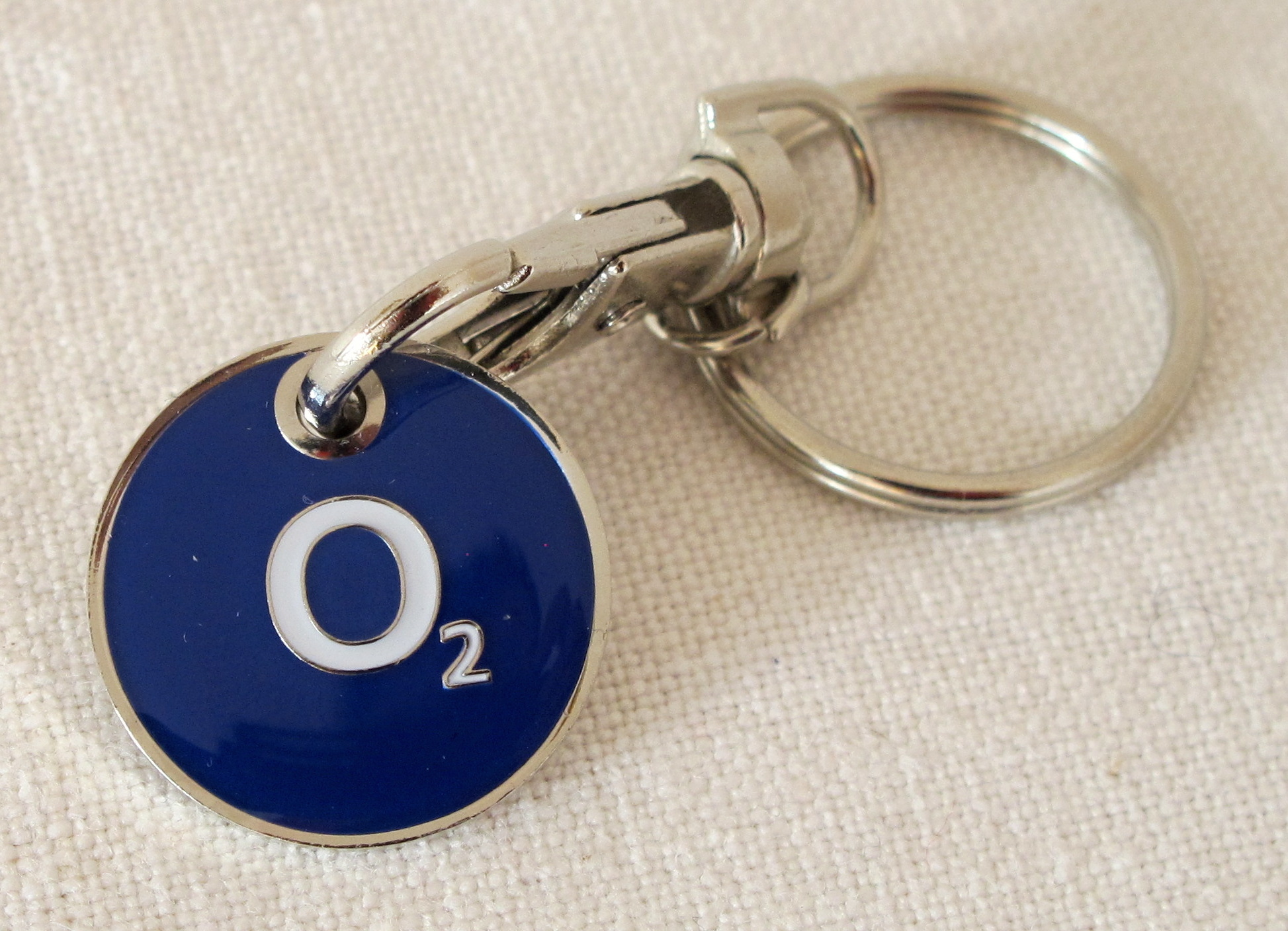 Metal trolley coin keyring
