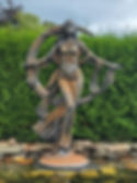 Mondfee Levana – Gartenfigur aus Steinguss in Rosteffekt – dekorative Steinfigur, frostfest und handgefertigt