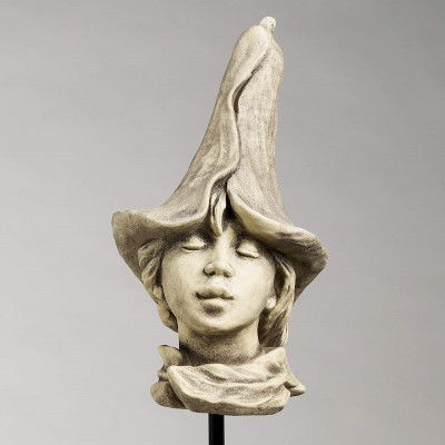 frostfester Betonguss; Calla; Zauberblume; Gartendekoration; Gestaltungsidee; Beet; Figur zum Stellen oder Stecken; auf Stab