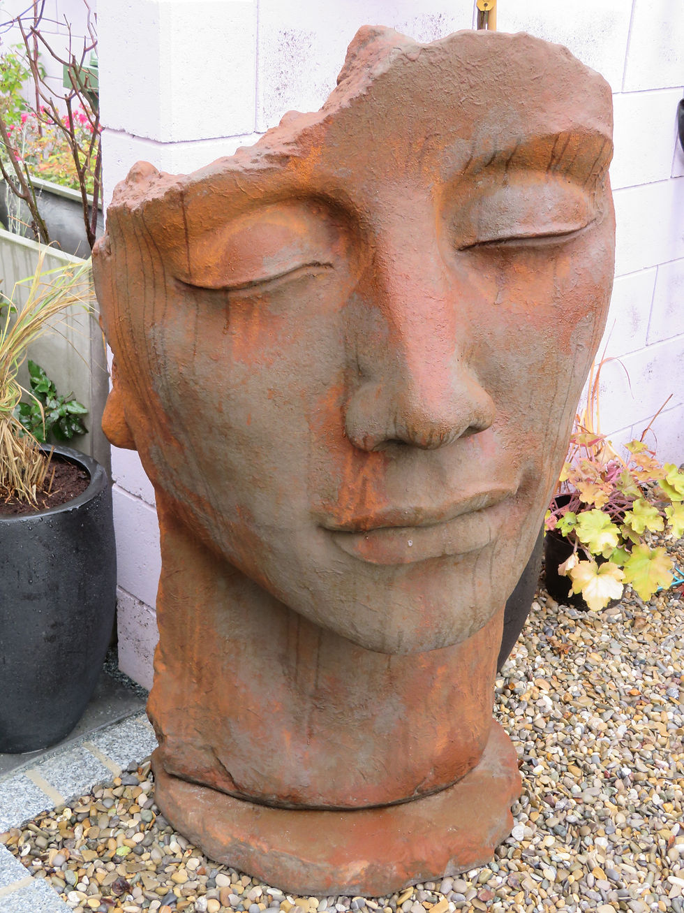 Gesicht; Mann; gross; 8081EO; Vidroflor; Kopf; Steinguss; Steinfigur; Steinkopf; Steingesicht; Betonfigur; Betonskulptur