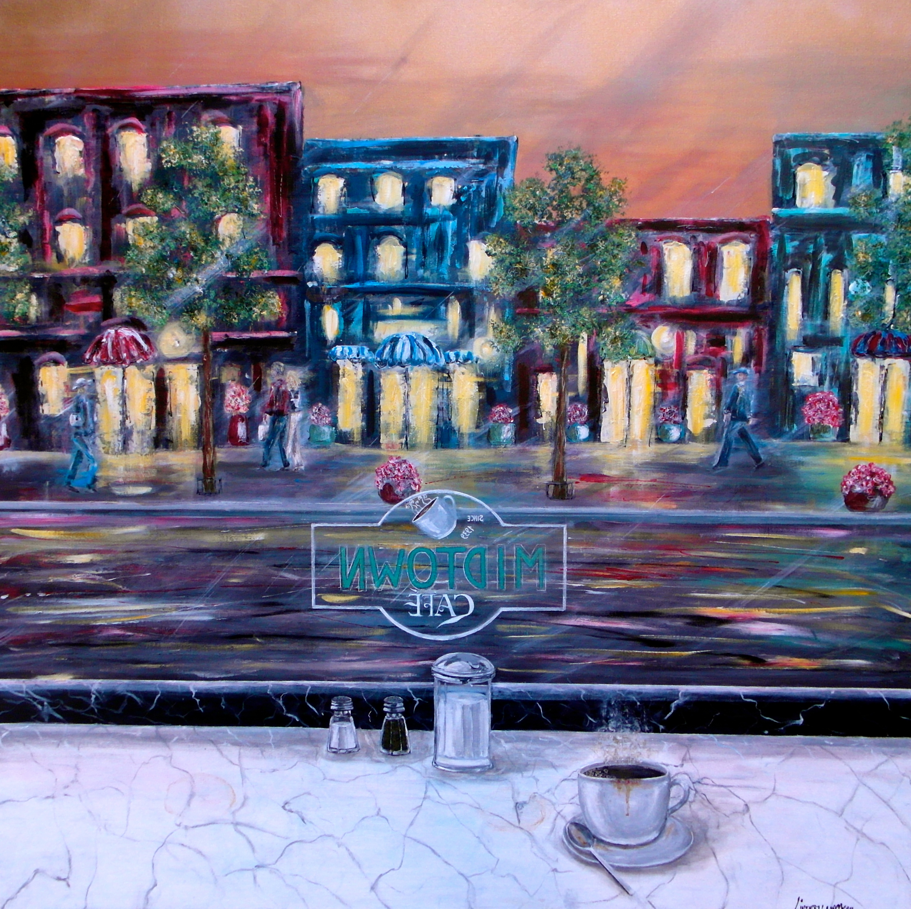 Cityscape painting, Abstract