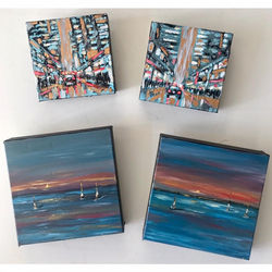 acrylic, textured, painting, colour