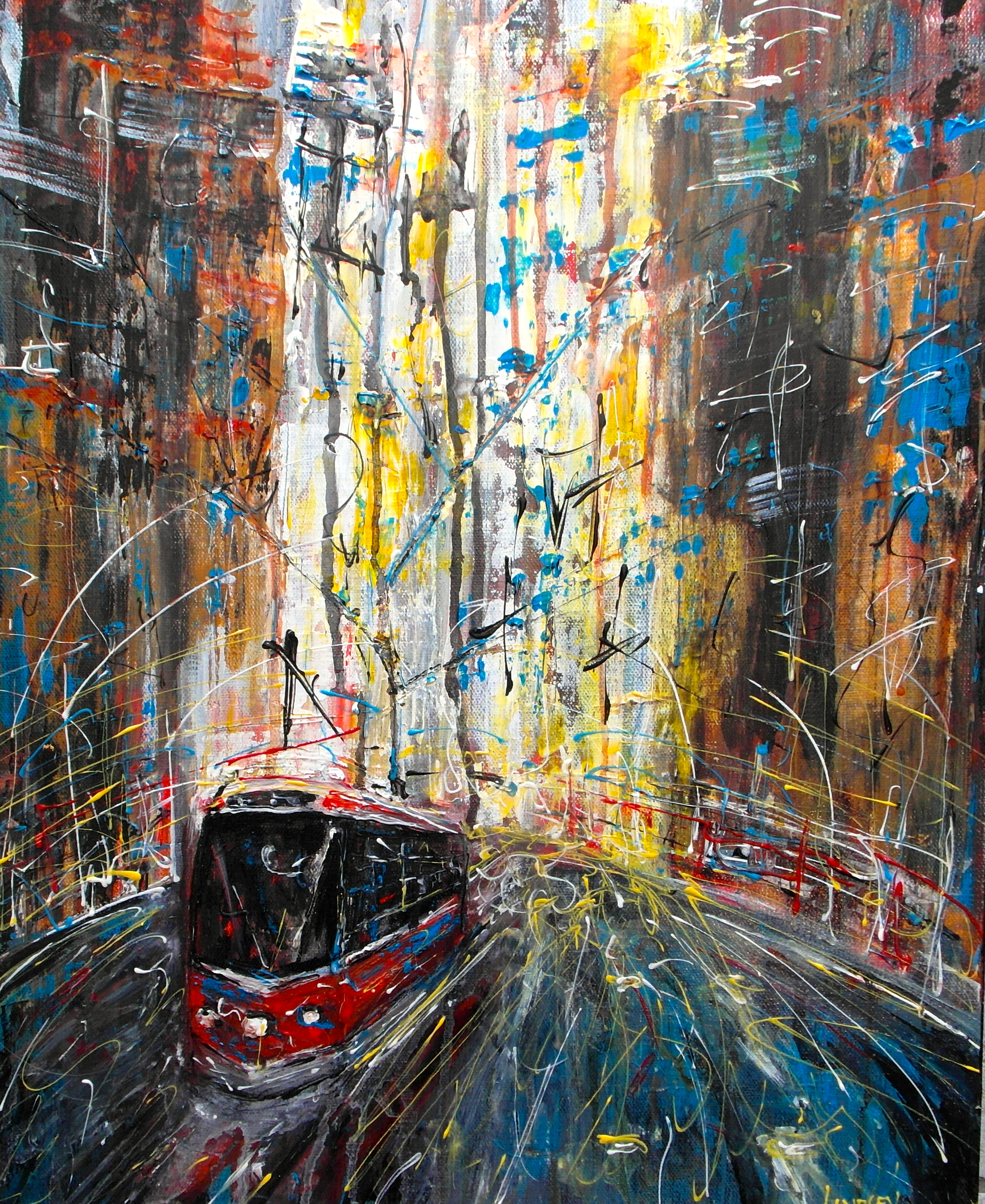 Cityscape painting, Abstract