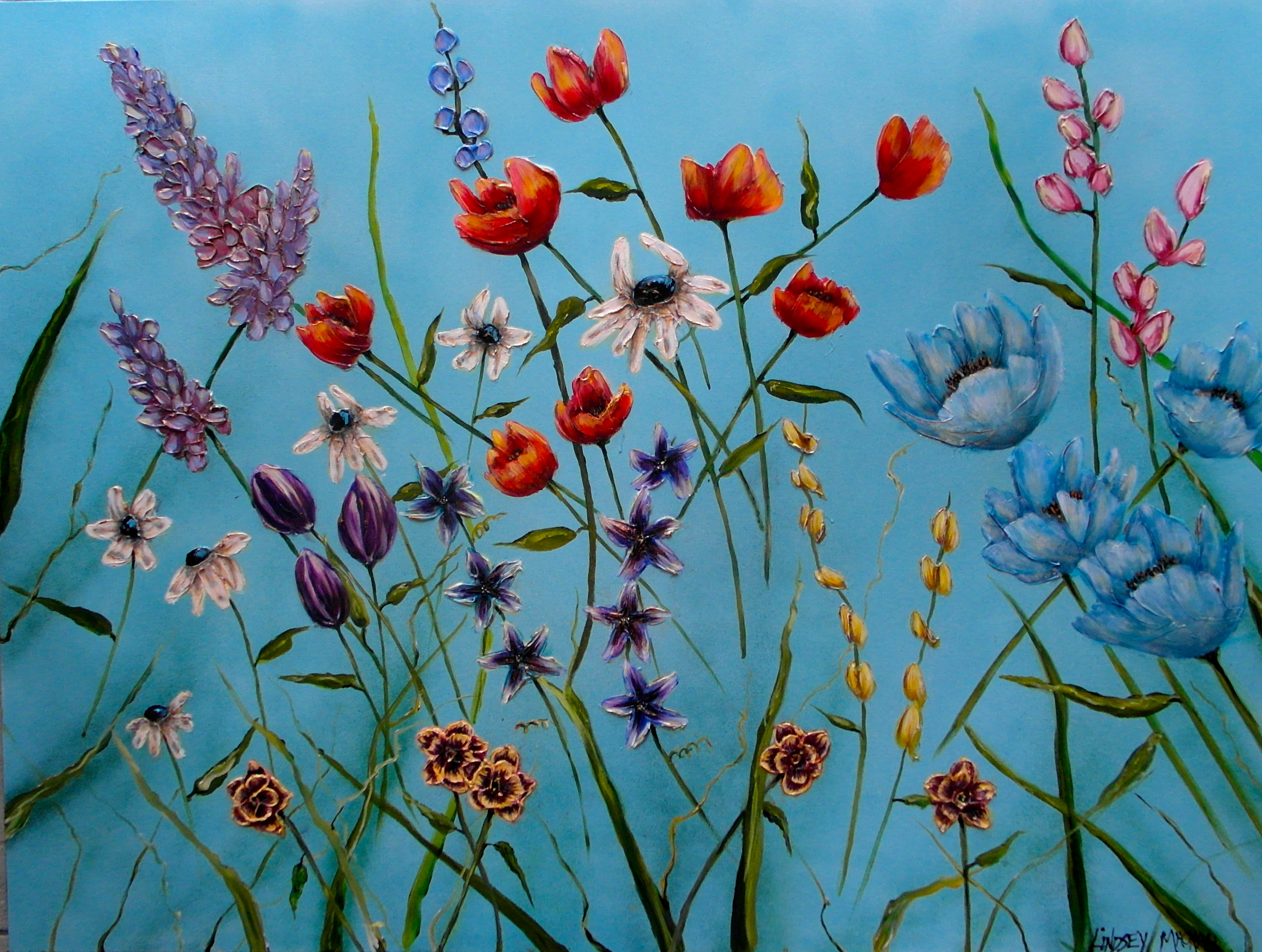 floral paintings on canvas
