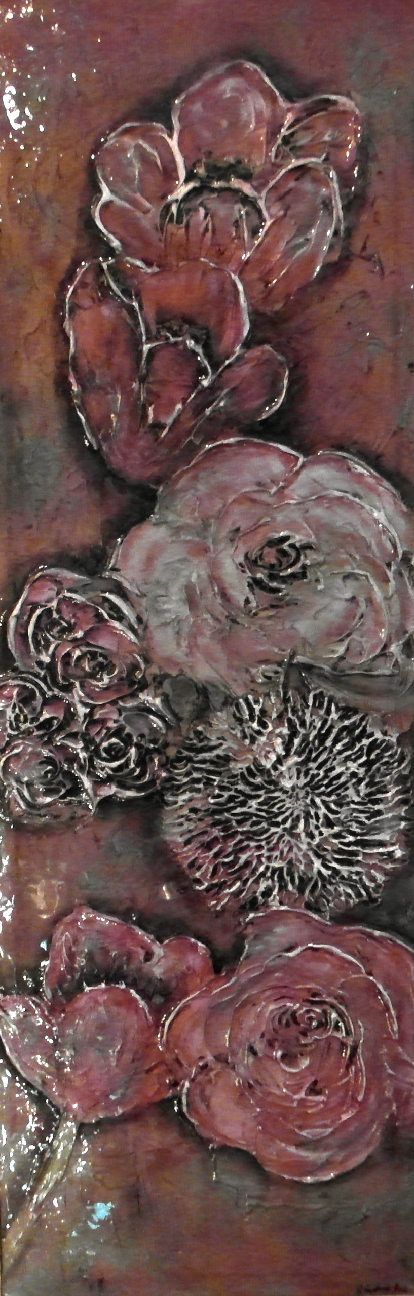 abstract floral painting flower art