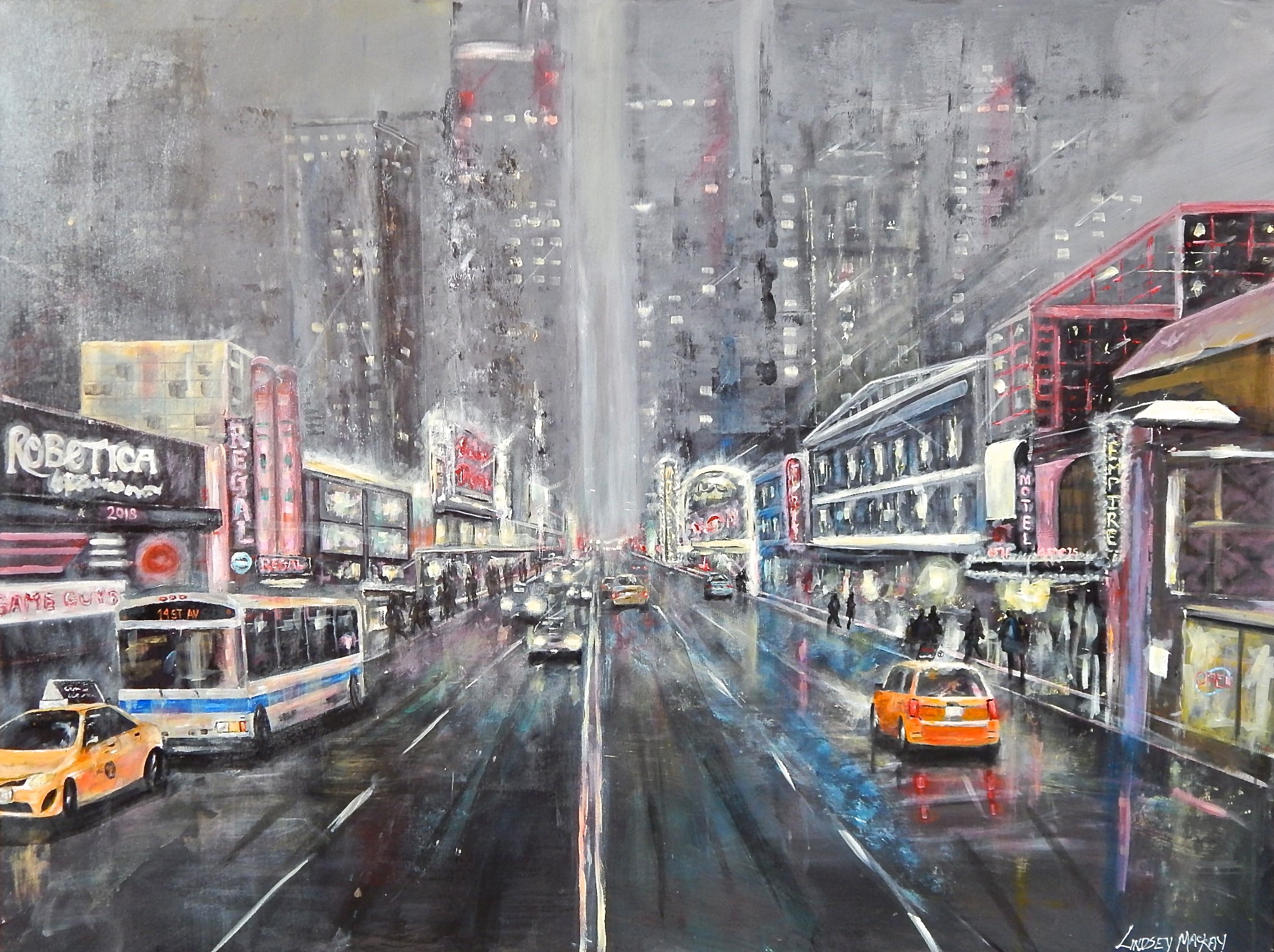 Cityscape painting, Abstract
