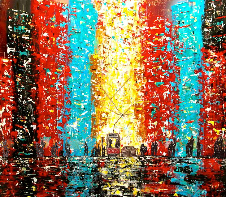 Cityscape painting, Abstract