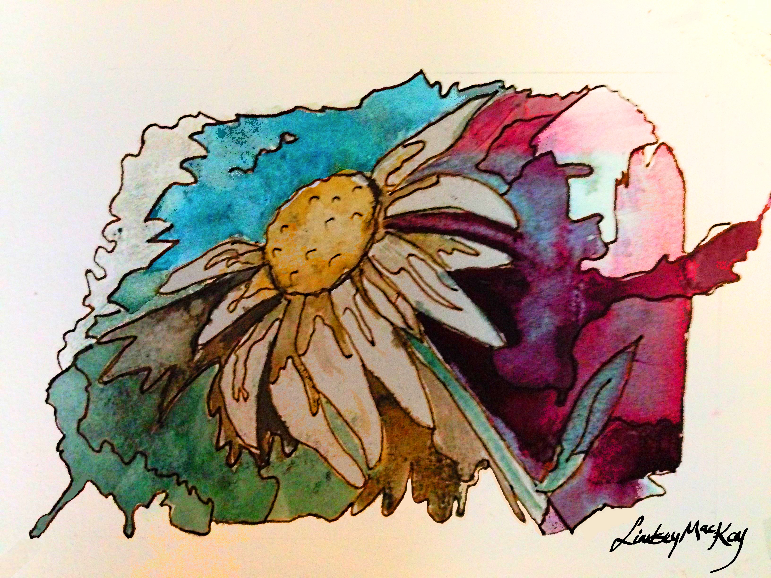 watercolor floral painting flower