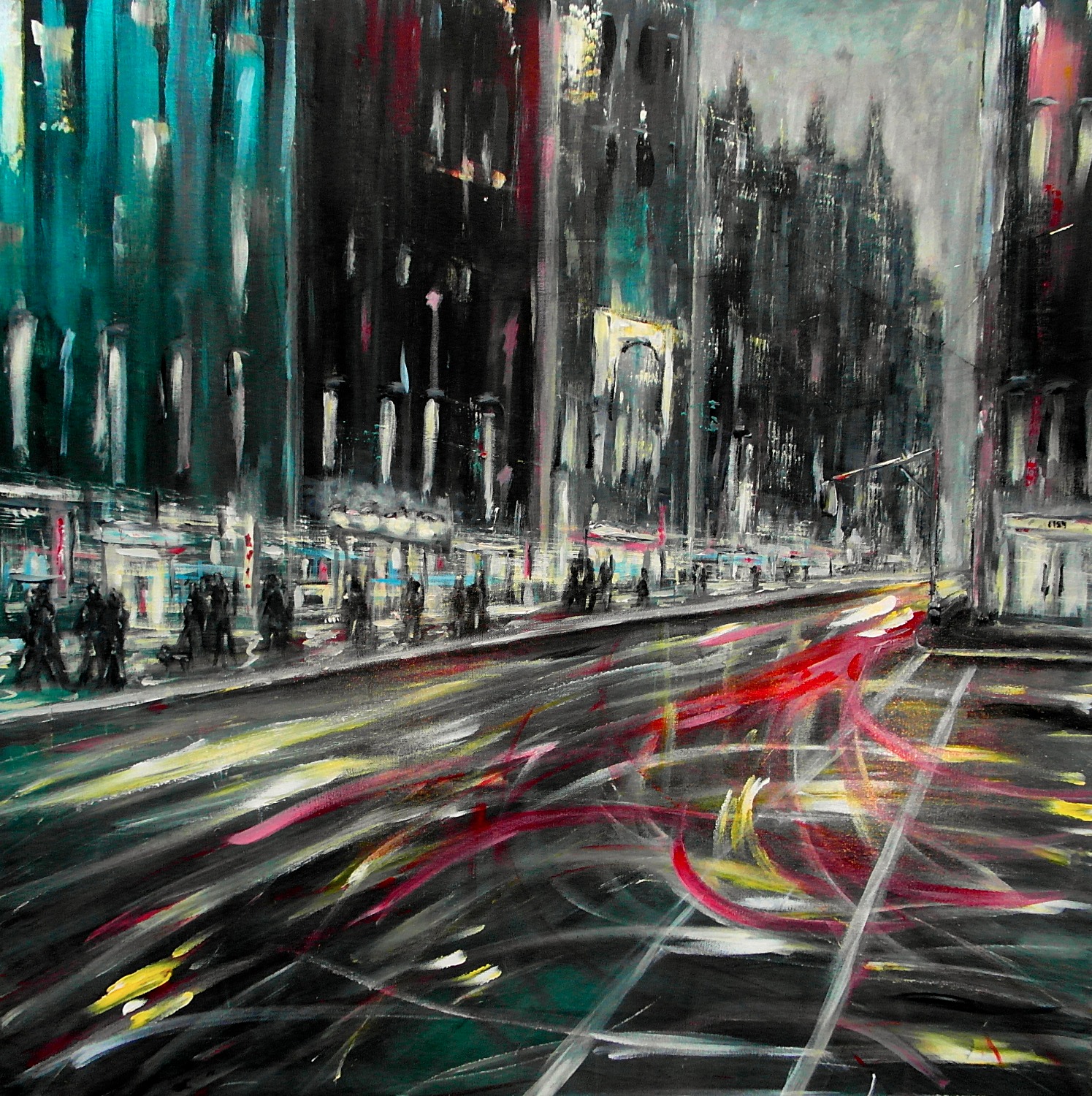 Cityscape painting, Abstract