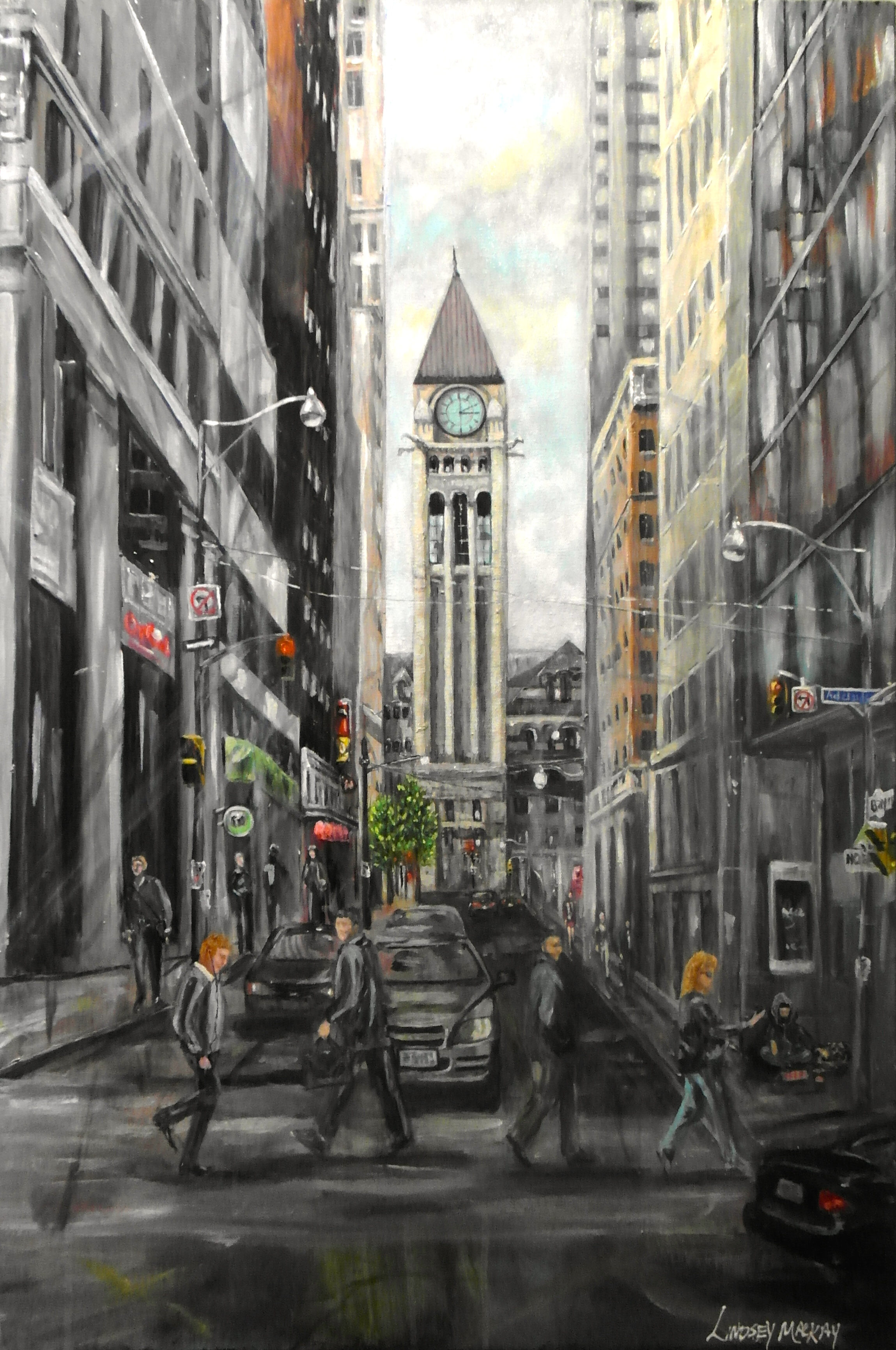 Cityscape painting, Toronto