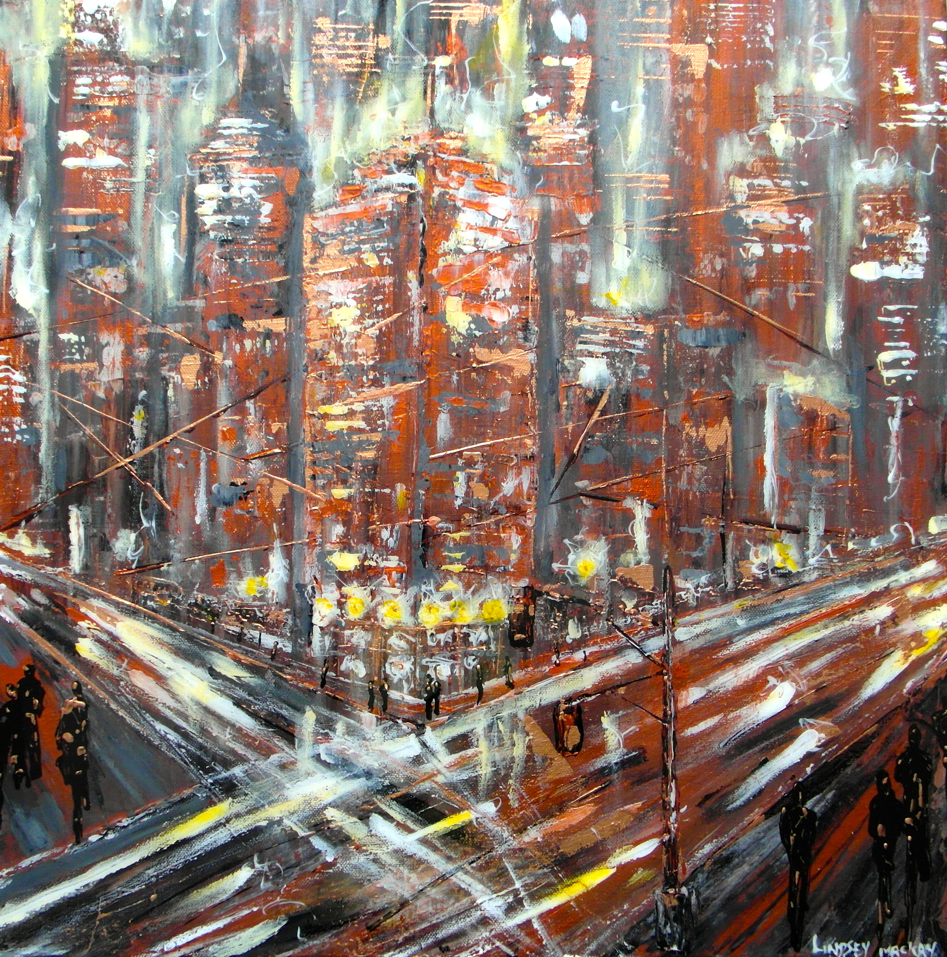 Cityscape painting, Abstract
