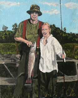 people, acrylic, painting