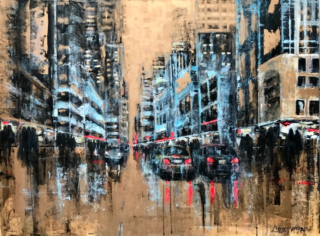 cityscape painting,acrylic painting,