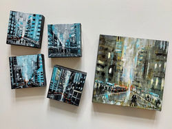 acrylic, textured, painting, colour