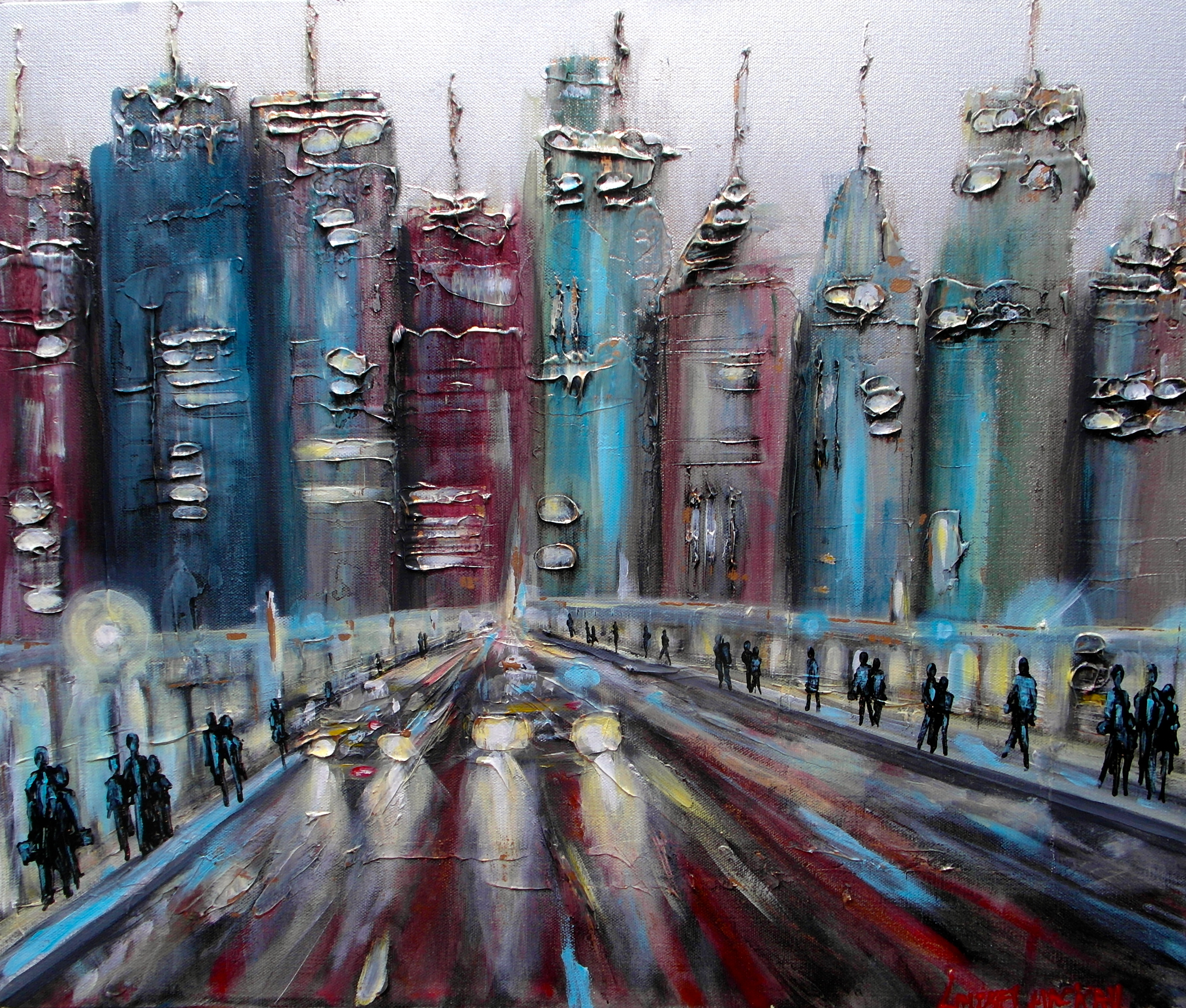 Cityscape painting, Abstract