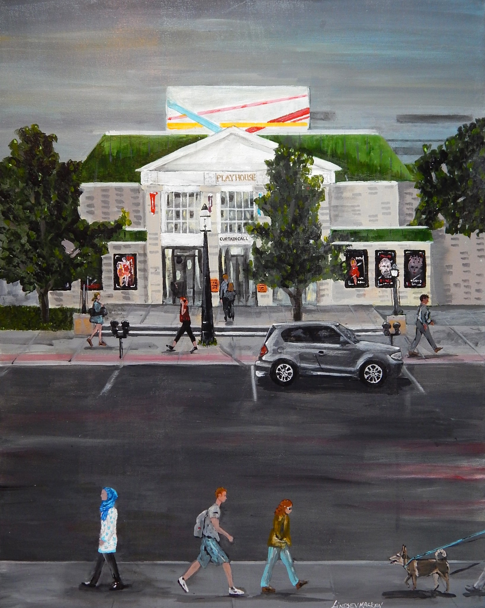 Cityscape painting, Abstract