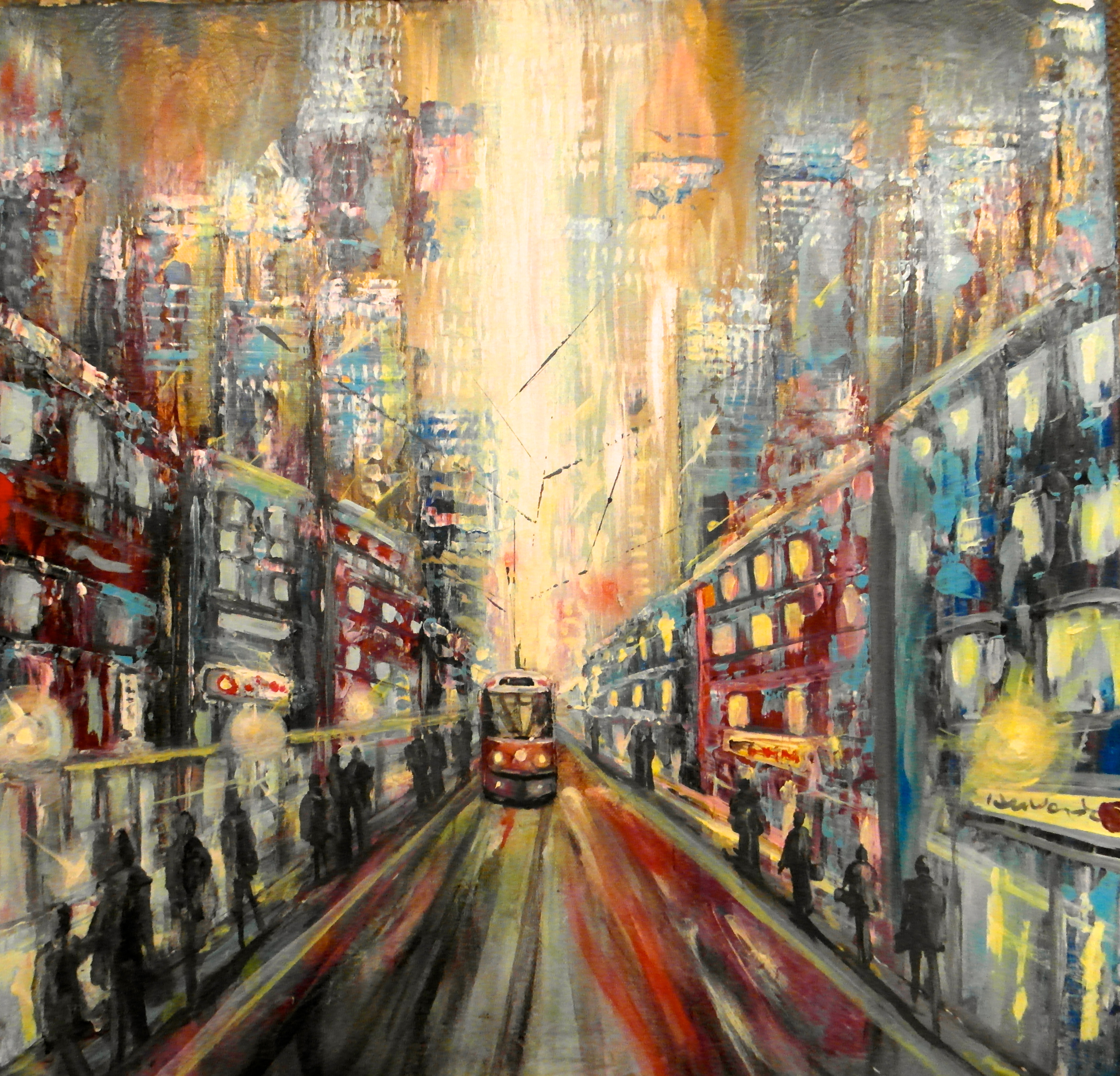 Cityscape painting, Abstract