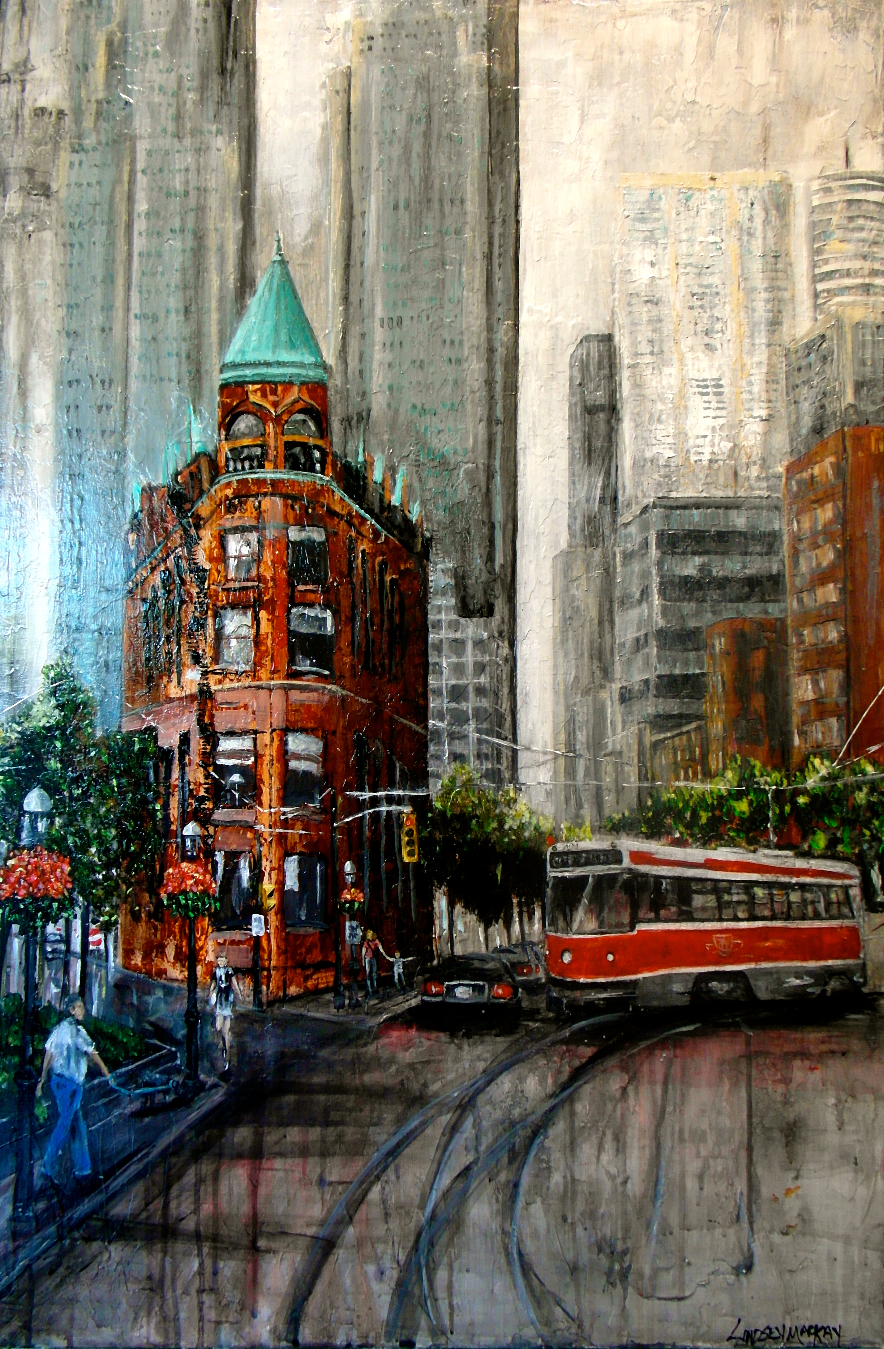 Cityscape painting, Toronto
