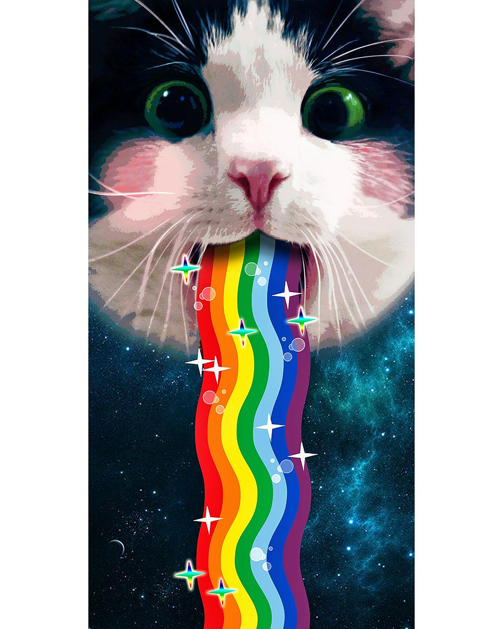 Thumbnail: Rainbow Kitty Seamless Mask Bandana