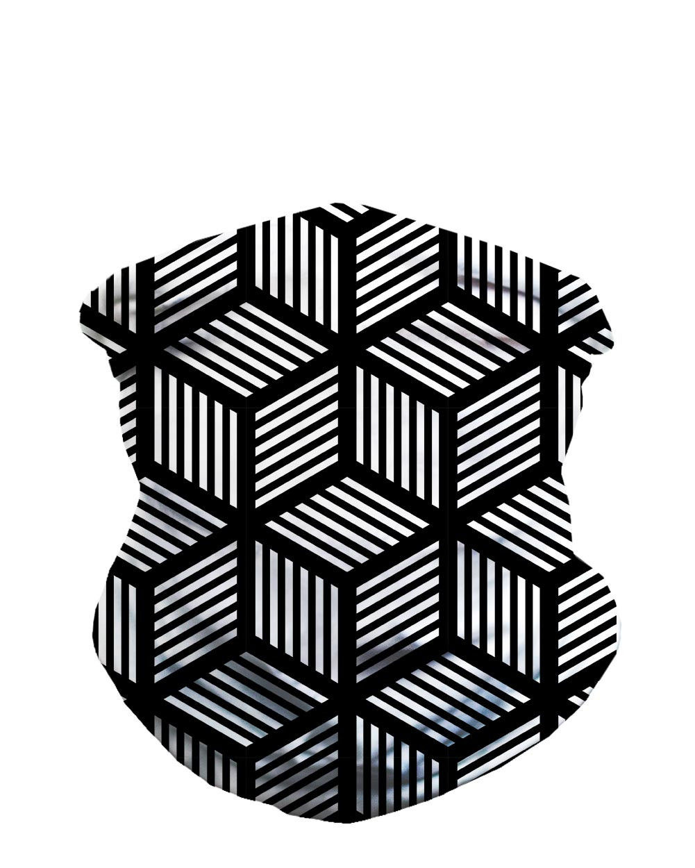 Cubed Illusions Seamless Mask Bandana