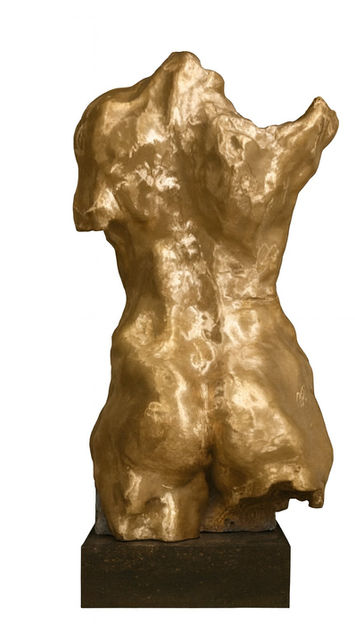 Geciseleerde bronzen torso – mannelijke figuur – Trojan Kore van Joris Verdonkschot