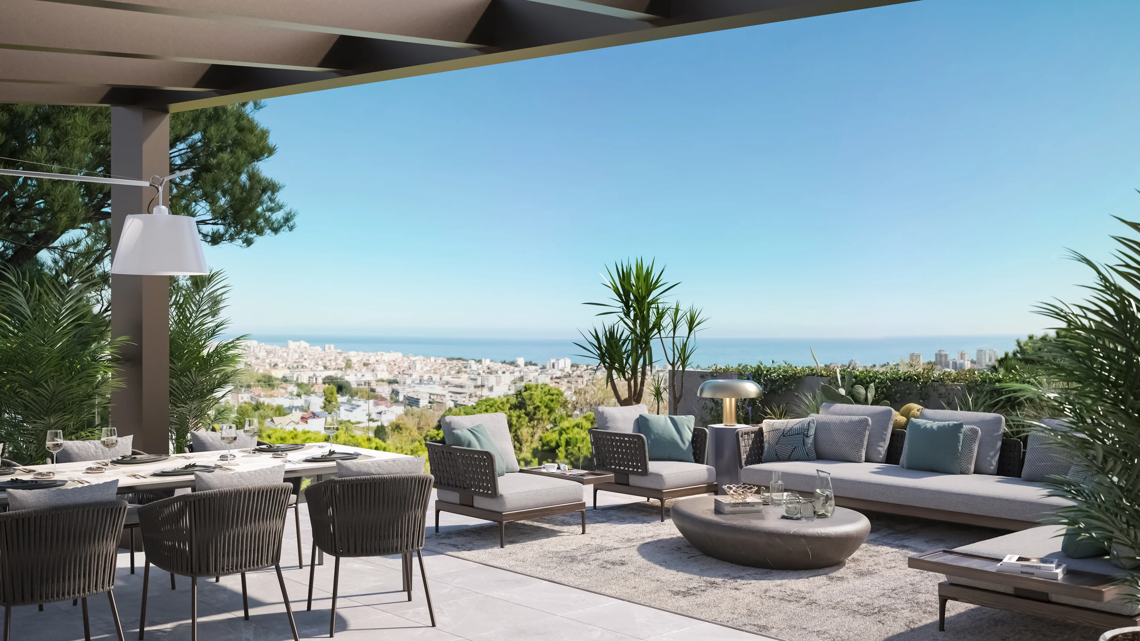 immagini rendering per Palazzo Collemare, edificio residenziale in provincia di Pescara, montesilvano colle, progetto curato da Albero Architetture