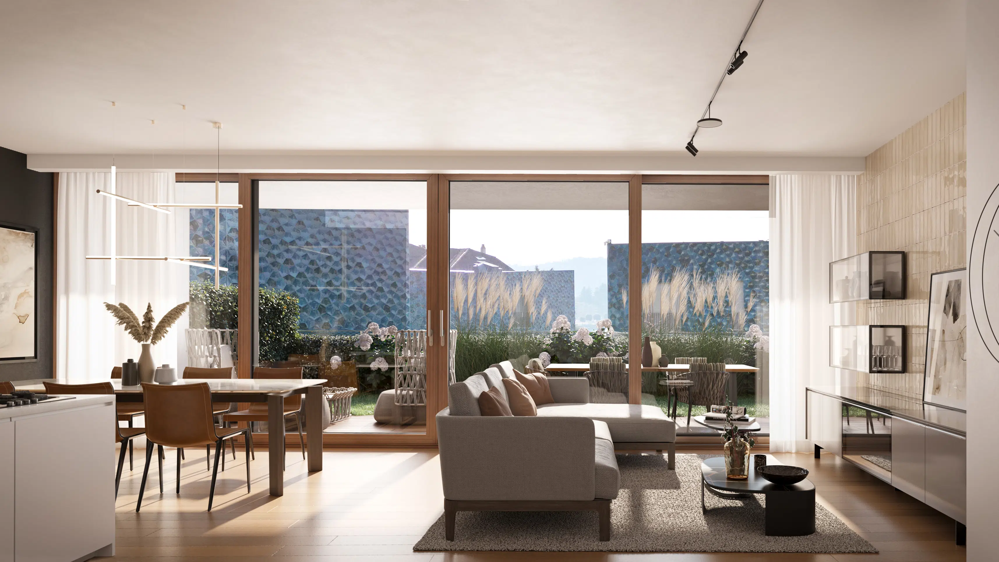 Rendering real estate, living residenze peia, laveno mombello