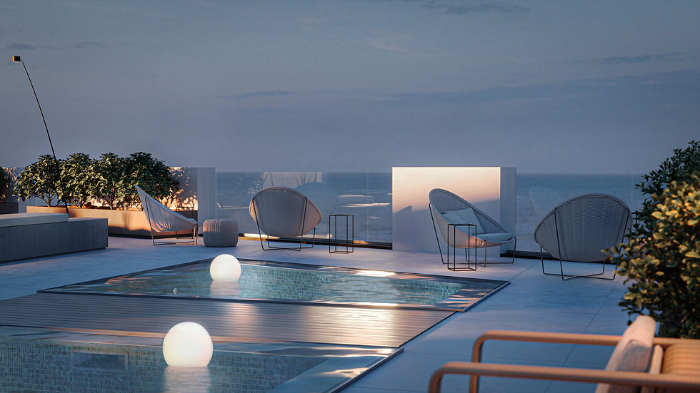 Balcony rendering outdoor