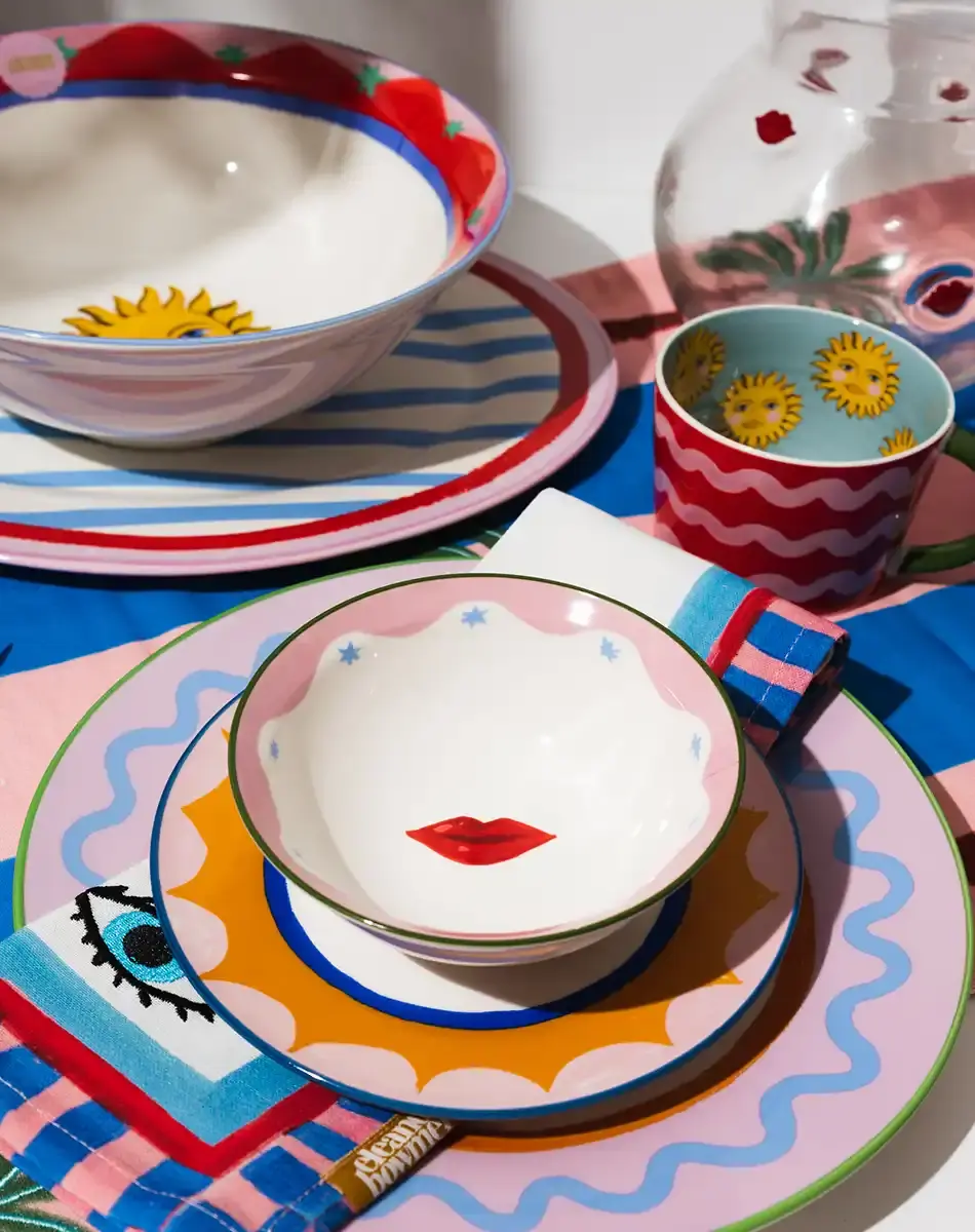 Thumbnail: electric coast sun and lip nibble bowls from eleanor bowmer