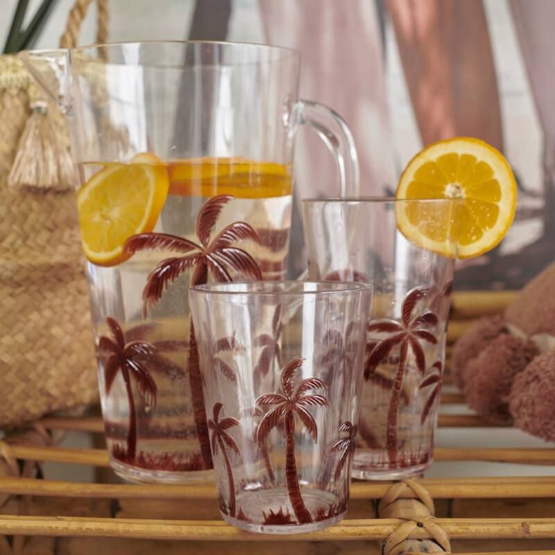 Thumbnail: tall lilac palm tree acrylic tumbler 16 cm from Kersten