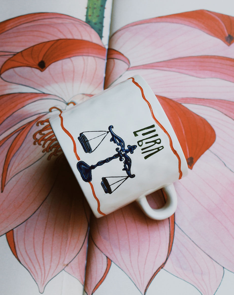 Thumbnail: libra zodiac mug from anna and nina