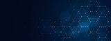 Abstract blue hexagonal pattern