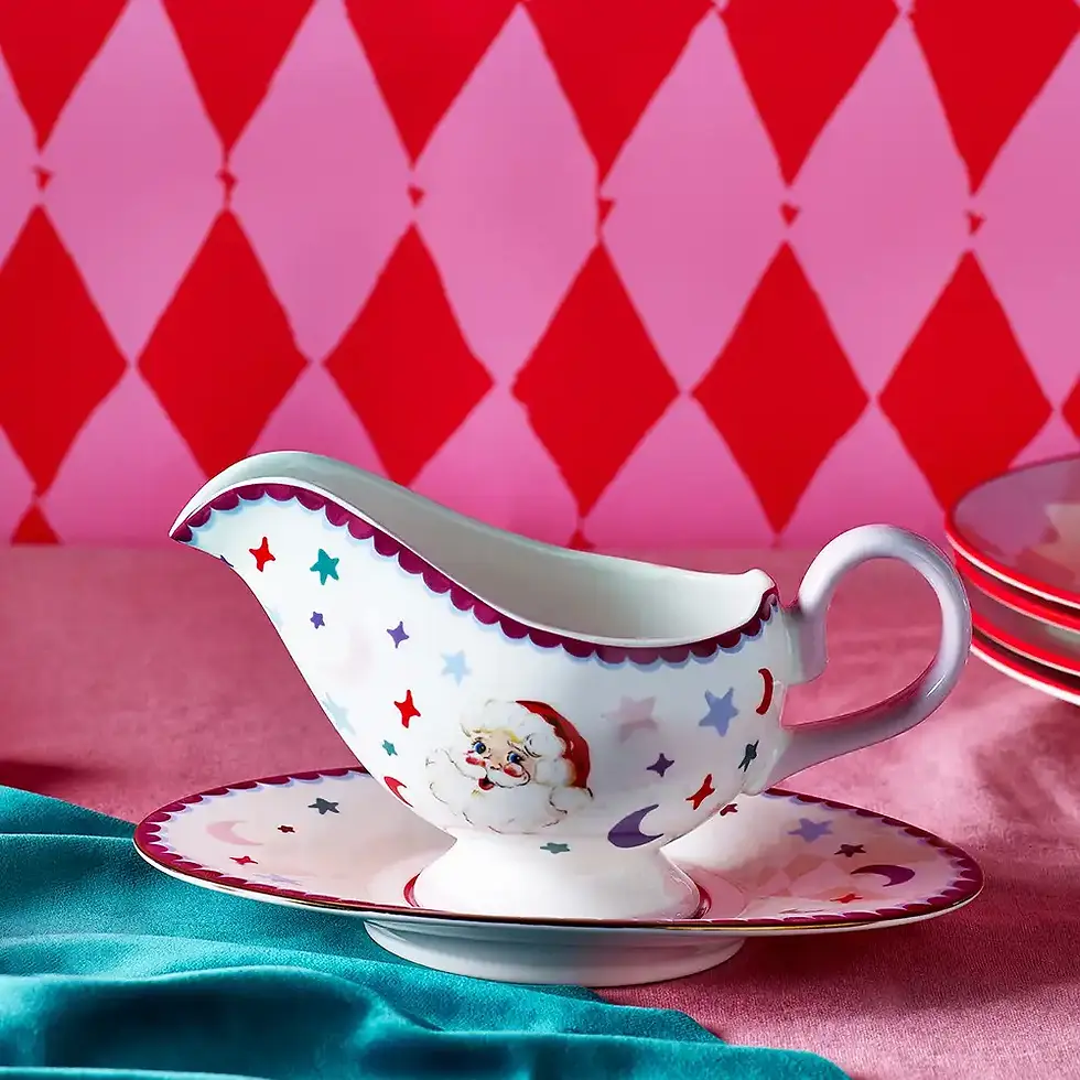 Thumbnail: santa gravy boat and saucer from eleanor bowmer