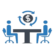 People negotiating money