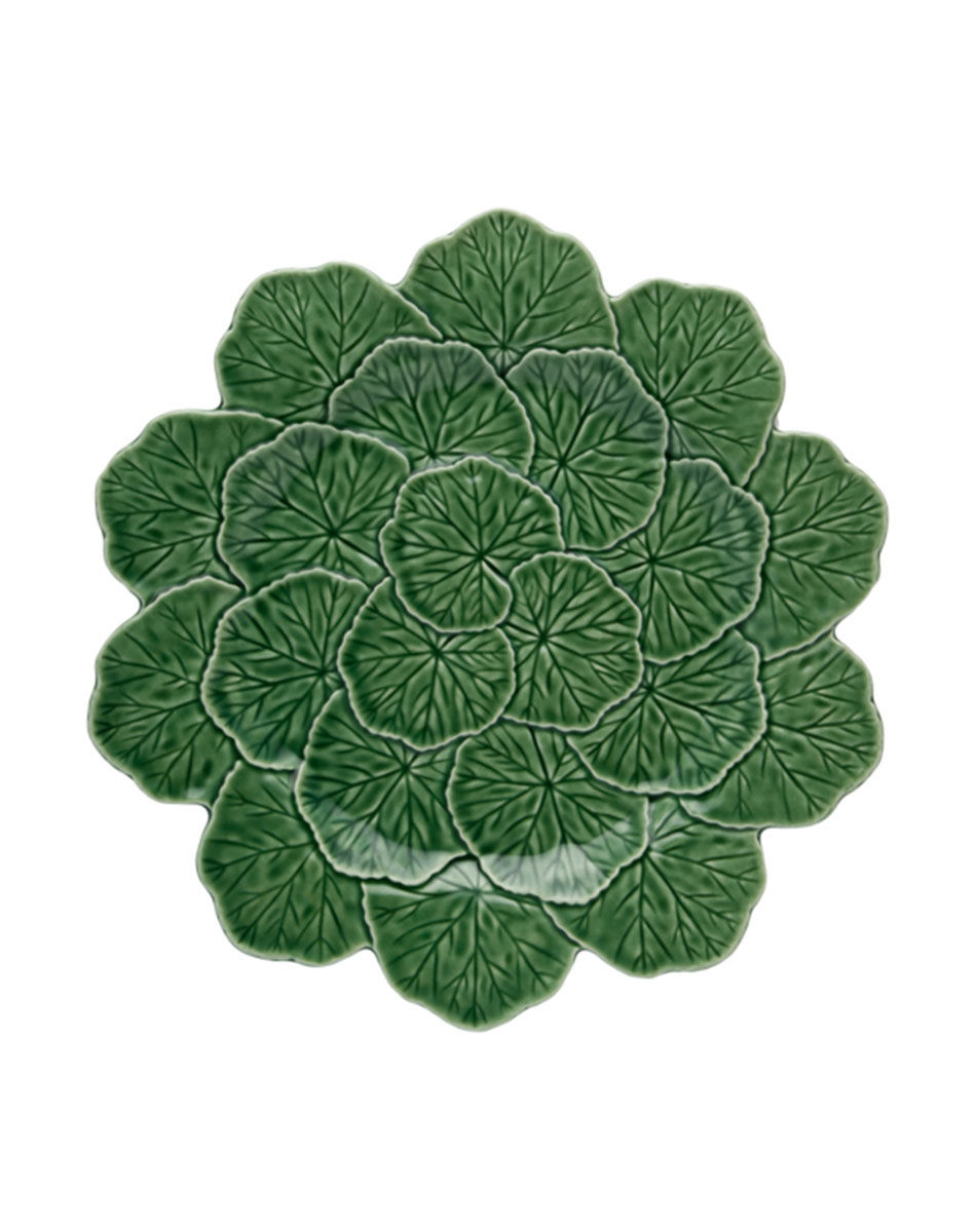 Geranium Charger Plate Green 33 cm by Bordallo Pinheiro